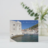Dubrovnik Festung mit Ansichtskarte Postkarte (Stehend Vorderseite)