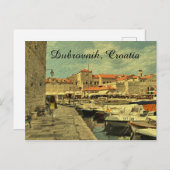 Dubrovnik Hafen Kroatien Postkarte (Vorne/Hinten)