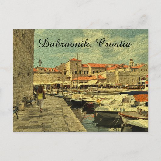 Dubrovnik Hafen Kroatien Postkarte (Vorderseite)