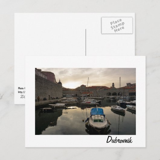 Dubrovnik Harbor Postkarte (Vorne/Hinten)