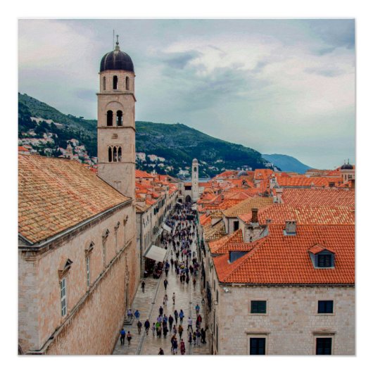 Dubrovnik Hauptstraße, Kroatien Poster (Vorderseite)