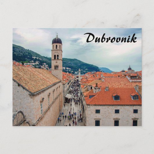 Dubrovnik Hauptstraße, Kroatien Postkarte (Vorderseite)