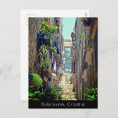 Dubrovnik Innen der alten Stadtmauern Feiertagspostkarte (Vorne/Hinten)