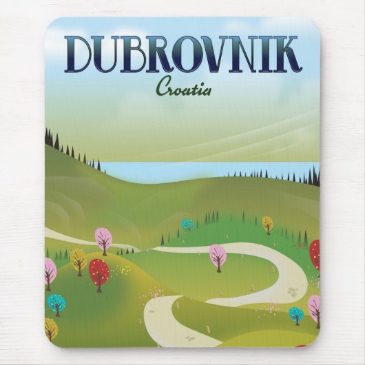 dubrovnik Kroatia Landschaftsposter. Mousepad (Vorne)