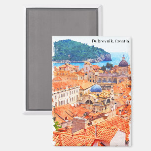 Dubrovnik Kroatien Aquarellmalerei Magnet