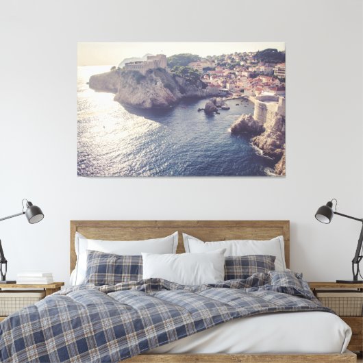 Dubrovnik Kroatien bei Sunset 60x38 Große Leinwand (Insitu (Schlafzimmer))
