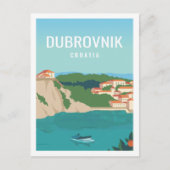 Dubrovnik Kroatien Berühmter Reiseort Illustration Postkarte (Vorderseite)