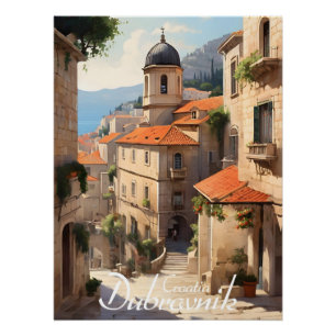 Dubrovnik Kroatien Historisches Zentrum Reise Druc Poster
