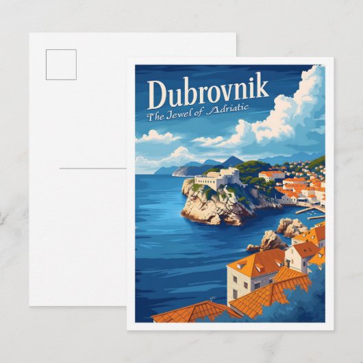 Dubrovnik Kroatien Kunst, Dichtung und Musik Postkarte (Vorne/Hinten)