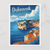 Dubrovnik Kroatien Kunst, Dichtung und Musik Postkarte (Vorderseite)