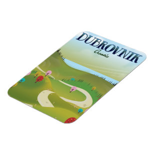 Dubrovnik Kroatien Landschaftsposter. Magnet