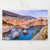 Dubrovnik Kroatien Lebensmitteletikett (Einzelnes Label)