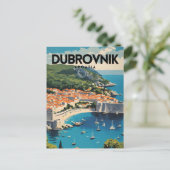 Dubrovnik Kroatien Nostalgic Vintage Reise Postkarte (Stehend Vorderseite)
