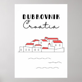 Dubrovnik Kroatien Poster