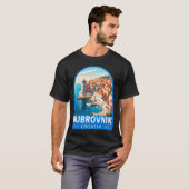 Dubrovnik Kroatien Reisen Retro Emblem T-Shirt (Vorne ganz)