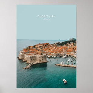 Dubrovnik, Kroatien - Reiserouten Poster