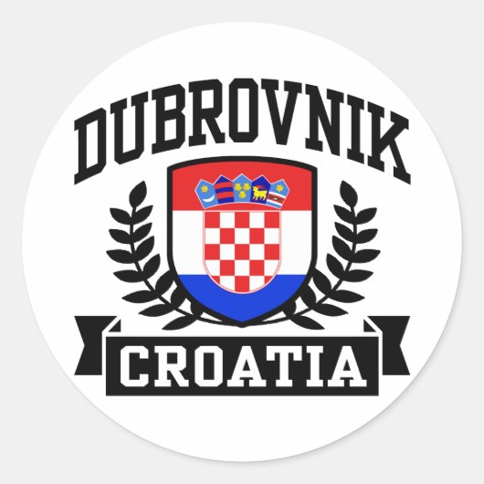 Dubrovnik Kroatien Runder Aufkleber (Vorderseite)