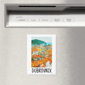 Dubrovnik Kroatien Wasserfarben Ölpaint Postcard Magnet (In Situ (Geschirrspüler))