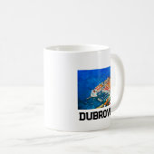 Dubrovnik Kroatien Wasserfarbenfrohe Ölfarbe Kaffeetasse (VorderseiteRechts)