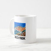 Dubrovnik Kroatien Wasserfarbenfrohe Ölfarbe Kaffeetasse (Vorderseite Links)