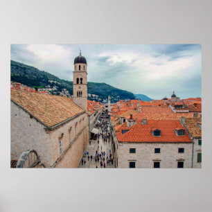 Dubrovnik main street, Croatia Poster