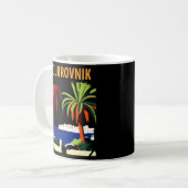 Dubrovnik, Palmen an der Küste Kaffeetasse (Vorderseite Links)