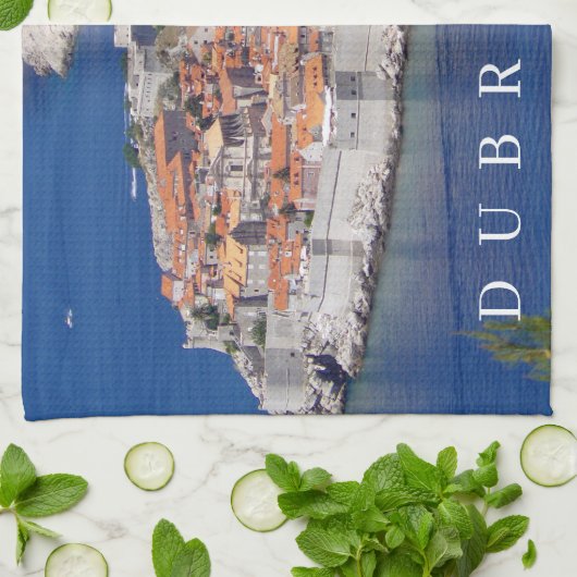Dubrovnik Panoramaaussicht Teetuch Geschirrtuch (Gefaltet)