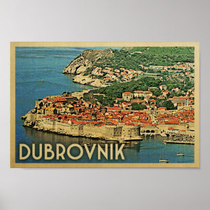 Dubrovnik Poster Vintage Travel Poster Kroatien