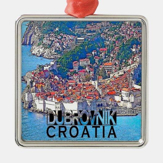 Dubrovnik Silbernes Ornament (Vorne)