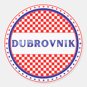 Dubrovnik Stadt-Stolz-Emblem – kroatische Identitä Runder Aufkleber