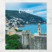 Dubrovnik Stadtwandmagnet Weinetikett (Einzelnes Label)