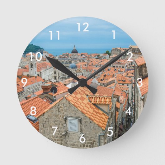 Dubrovnik Stadtzentrum Runde Wanduhr (Vorderseite)