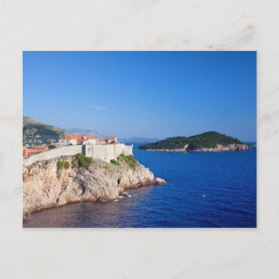 Dubrovnik und Lokrum Island an der Adria Postkarte