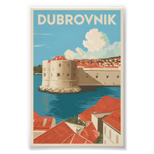 Dubrovnik Vintag Fotodruck (Vorne)