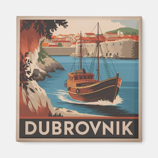 Dubrovnik Vintag Magnet (Vorne)