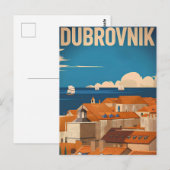 Dubrovnik Vintag Postkarte (Vorne/Hinten)