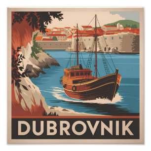 Dubrovnik vintage fotodruck