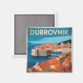 Dubrovnik vintage magnet (Vorderseite/Rückseite)