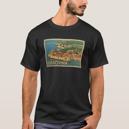 Dubrovnik Vintage Travel T - Shirt (Vorderseite)