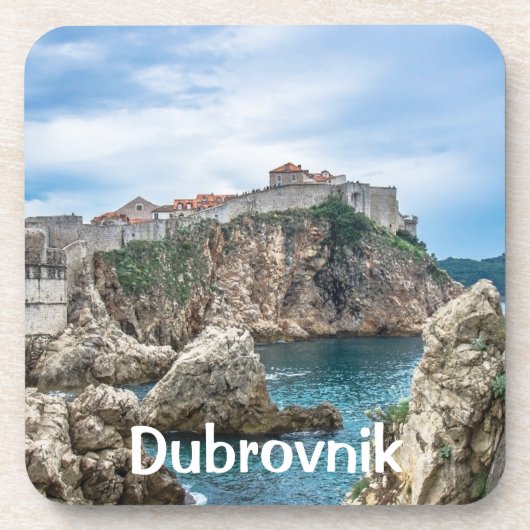 Dubrovnik Wände Blick aufs Meer Getränkeuntersetzer (Vorderseite)
