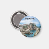 Dubrovnik Wände Blick aufs Meer Magnet (Vorderseite/Rückseite)