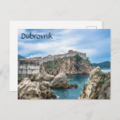 Dubrovnik Wände Blick aufs Meer Postkarte (Vorne/Hinten)