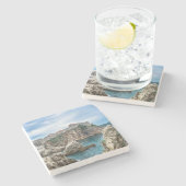 Dubrovnik Wände Blick aufs Meer Steinuntersetzer (Seitenansicht)