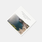 Dubrovnik Wedding Custom Cocktail Napkin Serviette (Ecke)