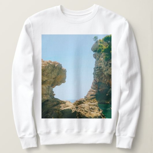 Dubrovnik West Harbor and Pier Sweatshirt (Design vorne)