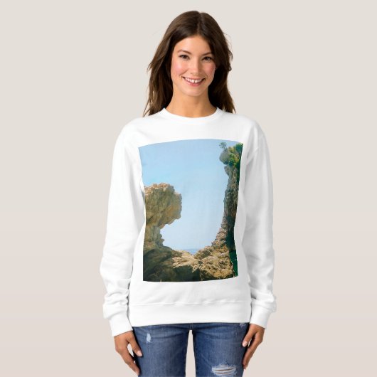 Dubrovnik West Harbor and Pier Sweatshirt (Vorne ganz)