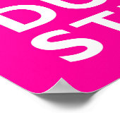 DUBSTEP Behalte Ruhe - jede Farbe! Poster (Ecke)