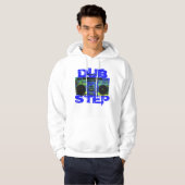 Dubstep blauer Boombox Hoodie (Vorne ganz)