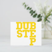 Dubstep-Blockletter (Gold) Postkarte (Stehend Vorderseite)