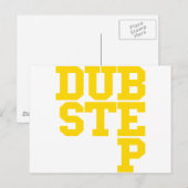Dubstep-Blockletter (Gold) Postkarte (Vorne/Hinten)